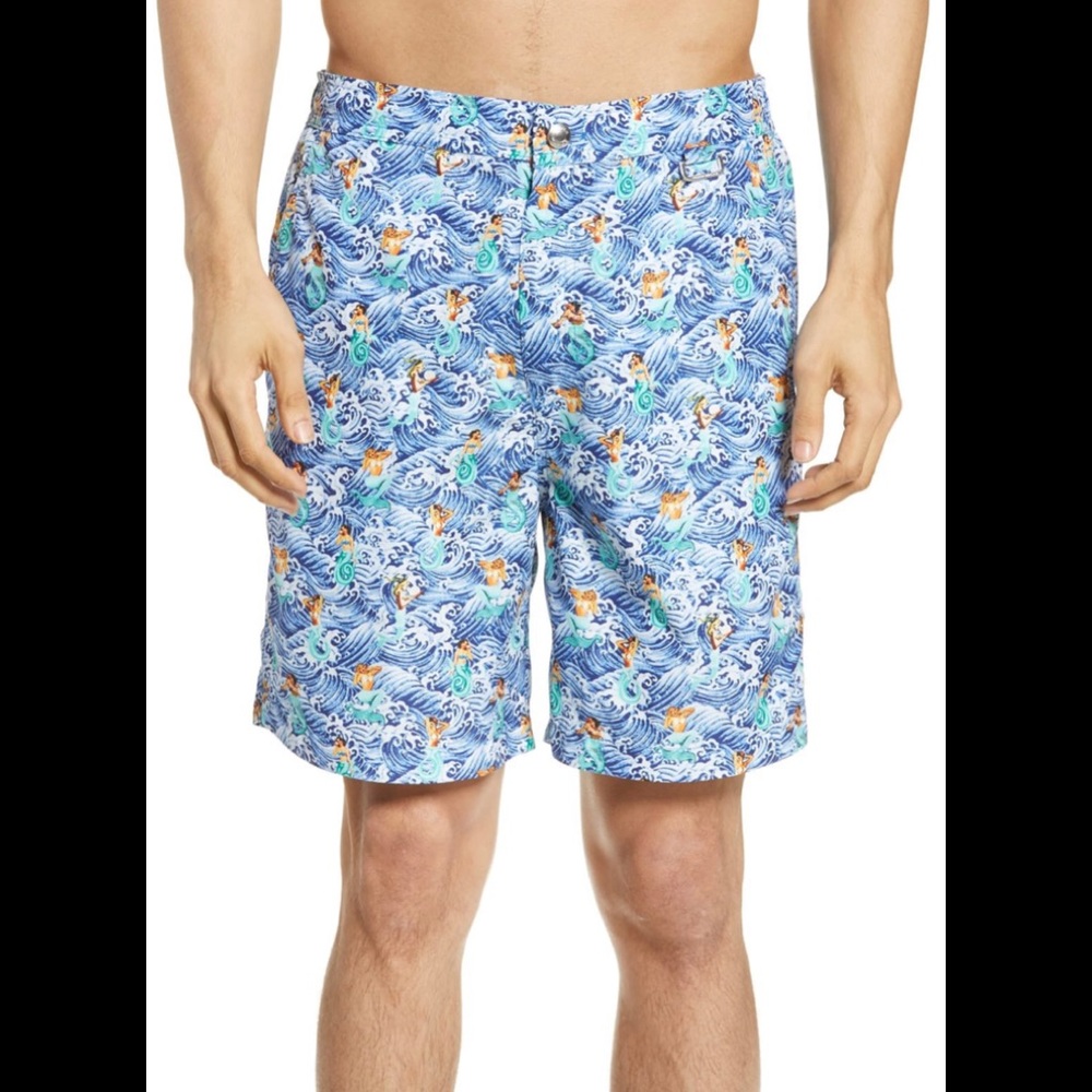NWT Peter Millar Men’s Swim Trunks Mermaid XL